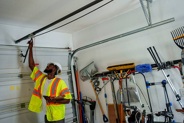 Professional Garage Door Panel Replacement technician working in South Dos Palos, CA